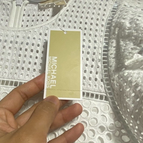 Michael Kors White Eyelet Mini Dress - Picture 5 of 13